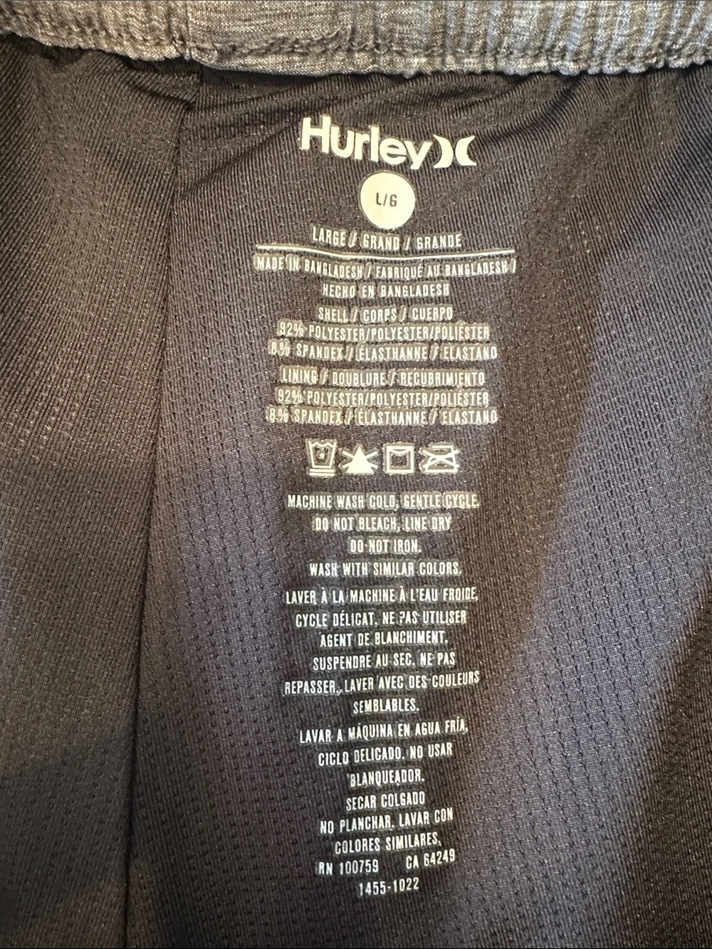 Hurley Black Space Print Swim Trunks